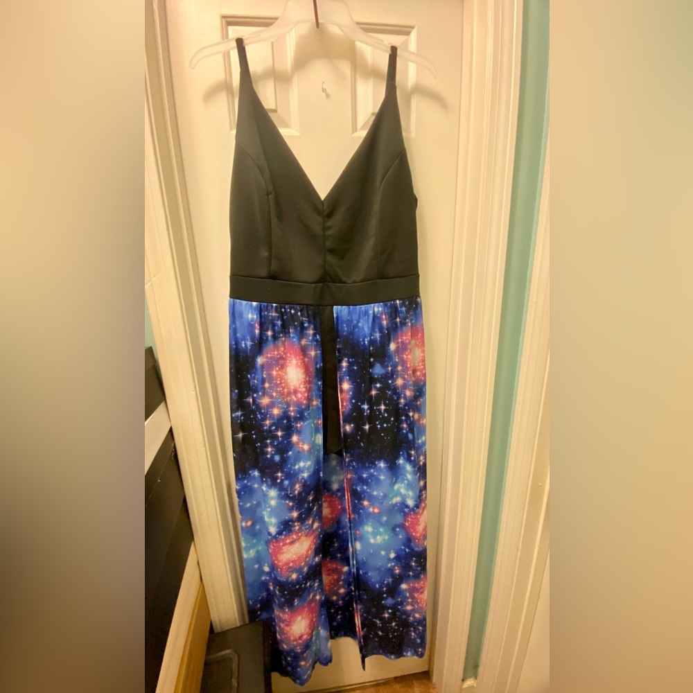 NWOT Romper sheer dress Galaxy Print Dress